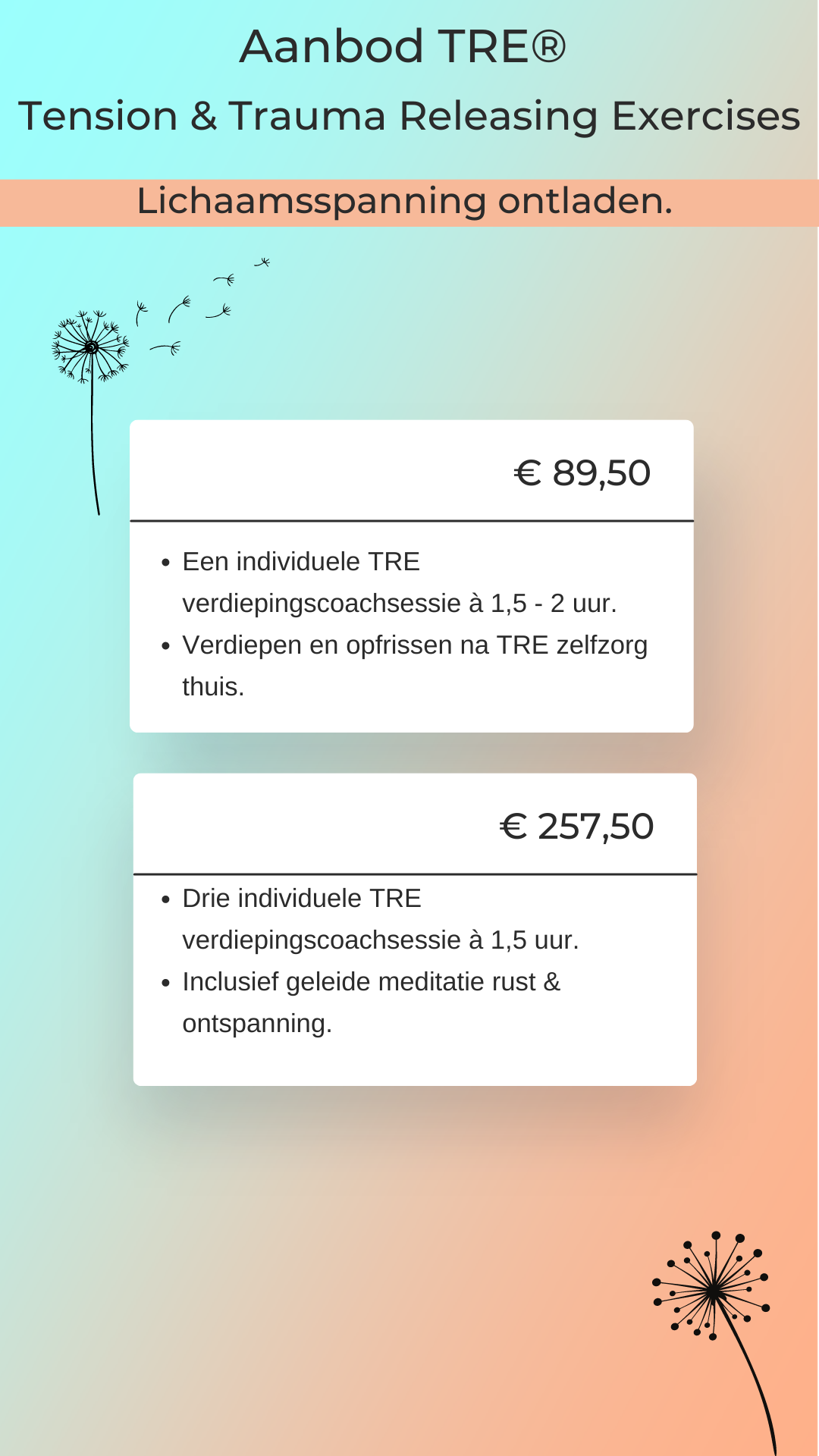 Tarieven Coaching Vitaal
